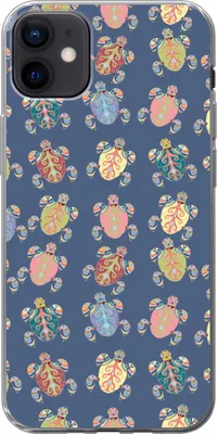 Produktbild von MuchoWow® Handyhülle Schutzhülle Hülle für Telefoonhoesje iPhone 12 mini Muster - Schildkröte - Tiere - Kinder - Kinder Silikon Softcase Handy Hülle - Bild