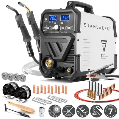 Produktbild von STAHLWERK Schweißgerät MIG MAG 200 Puls Pro Schutzgas Kombigerät 200 Ampere