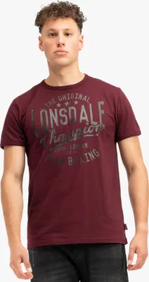 Immagine prodotto di T-shirt uomo regular fit HAREHILLS Oxblood/Black S Lonsdale