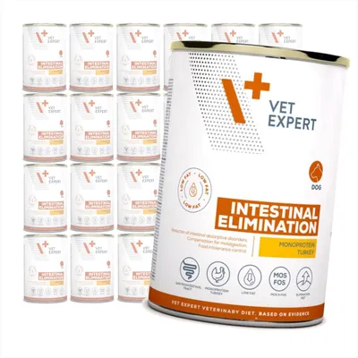 Zdjęcie produktu dla Vet Expert Veterinary Diet Intestinal Elimination Low Fat 24x400g Mokra Karma Weterynaryjna Dla Psów z Zaburzeniami Trawiennymi