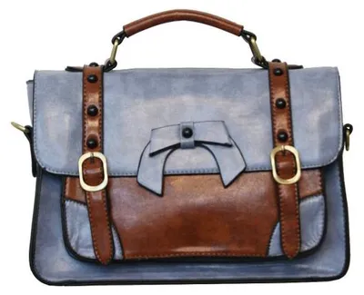 Produktbild von Banned Handbag - Leather Bow Light Blue