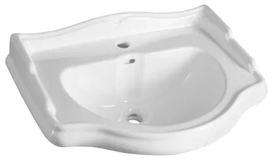 Produktbild von RETRO Keramik-Waschtisch 69x52cm, weiß