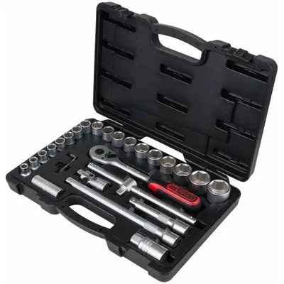 Zdjęcie produktu dla KS Tools 28-częściowy zestaw kluczy nasadowych z grzechotką 1/2" 917.0728