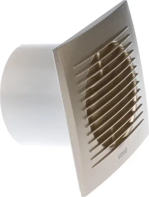 Image de Ventilateur économique avec minuterie - Diamètre 125 mm - Couleur dorée - Ventilation efficace pour la cuisine et la salle de bains