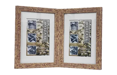 Obrázok produktu pre GALÉRIA multirám MARMO na fotografie 15x21 cm DOUBLE vertikálne/vertikálne LIGHT BRANZE