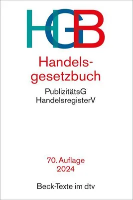 Immagine prodotto di Handelsgesetzbuch: mit Einführungsgesetz, Publizitätsgesetz und Handelsregisterverordnung (Beck-Texte im dtv)