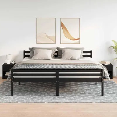 Produktbild von vidaXL Nachttische 2 Stk. mit Schublade Schwarz 39x28x41 cm