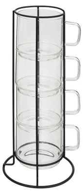 Immagine prodotto di Tazze da caffè in vetro su supporto GLASS, 300 ml