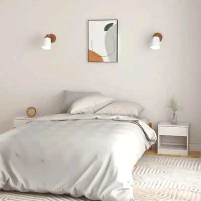 Obrázek produktu pro vidaXL Noční stolky 2 ks. Bílé 40x31x40 cm z masivního borovicového dřeva