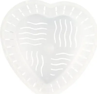Produktbild von Käseform Herzform 6x6x5cm für 100g Käse mit Molkeabfluss und Füßchen