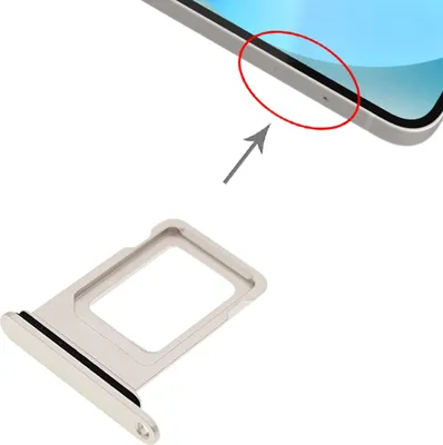 Produktbild von SIM Karten Halter Adapter Card Tray für Apple iPhone 13 Ersatzteil Silber