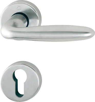 Image de Garniture à béquilles HOPPE VERONA - sur rosace PZ, laiton chromé mat