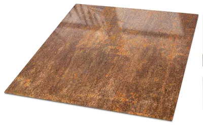 Produktbild von Bedruckte Glas Tischplatte 120x80 cm – Glas Tischplatte Küche – Tischplatte aus Sicherheitsglas – Glasplatte für Küchentisch – Moderne Tischplatte Glas – Dekorative Glastischplatte – Pflegeleichte Tischplatte Küche – Rostige Struktur