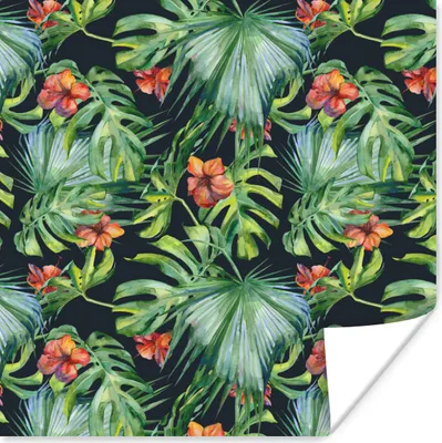 Produktbild von MuchoWow® Poster Monstera - Dschungel - Blätter 75x75 cm - Wand Dekoration