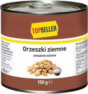 Obrázok produktu pre Orzeszki ziemne prażone bez soli Topseller 400 g