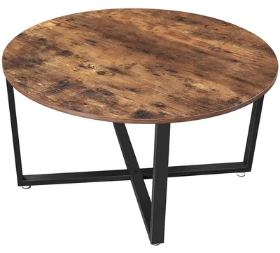 Obrázok produktu pre Krúhly konferenčný stolík – industriálny štýl – príkonferenčný stolík – 88 x 88 x 47 cm