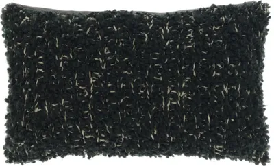 Image de Coussin décoratif avec nœuds noir Joey