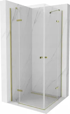 Obrázok produktu pre Mexen Roma Duo sprchová kabína, kyvné dvere 90 x 90 cm, transparentnéné, zlatá - 854-090-090-50-00-02
