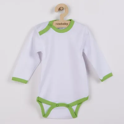 Immagine prodotto di Body New Baby con bordo verde, taglia 74 (6-9m)