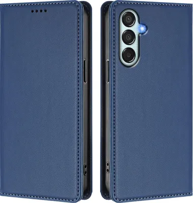 Obrázek produktu pro Kožené pouzdro pro Samsung Galaxy M52 5G, magnetické flipové pouzdro zPolyuretankůže se stojánkem Tmavě modrá