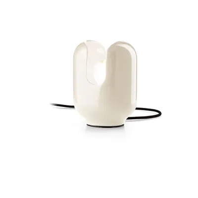Produktbild von Vintage Tischlampe im Retro-Design, handbemalte Keramik Batucada TA - Weiß