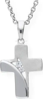 Produktbild von Kreuz Anhänger Silber 925 Zirkonia JL10-02-0533 JuwelmaLux