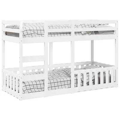Immagine prodotto di Maison Exclusive - Letto a Castello Bianco 90x190 cm in Legno Massello di Pino