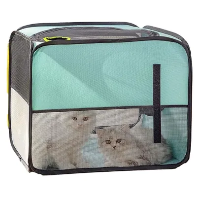 Produktbild von Haustier Föhnbox – Hunde Katzen Trockenbox, Oxford-Gewebe, Netzöffnung, leicht, zusammenklappbar, 50×40 cm