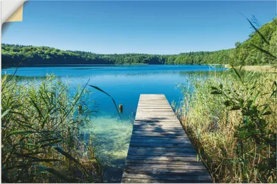 Produktbild von ARTland Wandbild, selbstklebend Landschaft am See Steg Größe: 60x40 cm