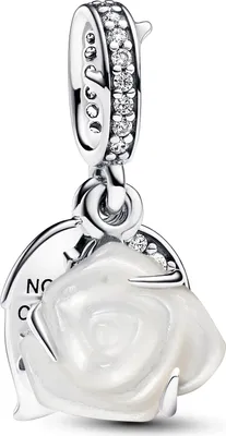 Zdjęcie produktu dla Pandora White Blooming Rose Double Charm Wisiorek 793200C01 Wisiorek
