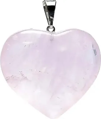 Produktbild von Rosenquarz Edelsteinanhänger in Herzform -- ±2–3 cm online bestellen