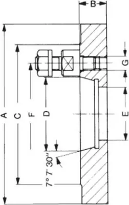 Produktbild von Röhm Kurzkegelflansch, Außen-Ø 400, Kurzkegel 15, ISO 702-3 - 319669