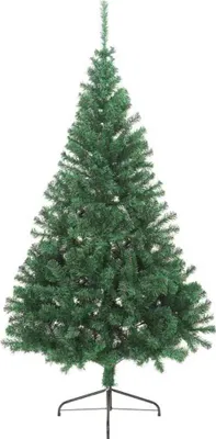 Produktbild von vidaXL Künstlicher vorbeleuchteter Weihnachtsbaum Grün 240 cm PVC