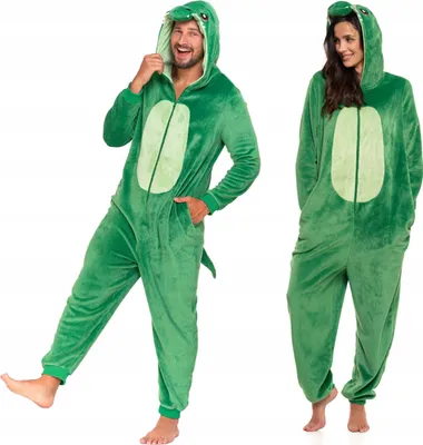 Produktbild von ONESIE Dinosaurier Einteiliger Pyjama mit Kapuze Uni Kostüm MORAJ L