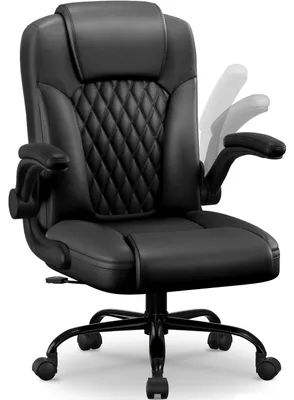 Imagen del producto de Silla de oficina ergonómica con tapicería suave, función de inclinación de 90 a 120 grados y soporte lumbar