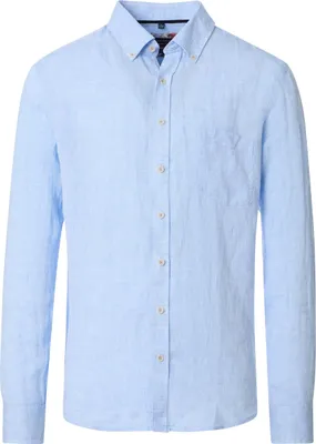 Produktbild von CASAMODA Herren Leinenhemd Langarm Button-Down Casual Leinen Hellblau L
