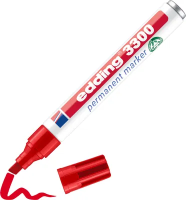 Produktbild von Edding 3300, Rundspitze, Rot, Rot, Weiß, Kunststoff, 5 mm, CE