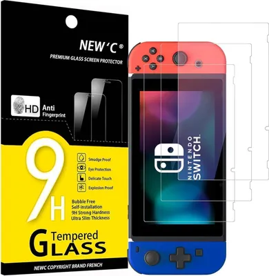 Produktbild von Nintendo Switch Panzerglas 3er-Pack 9H Härte 0.33mm HD Displayschutz