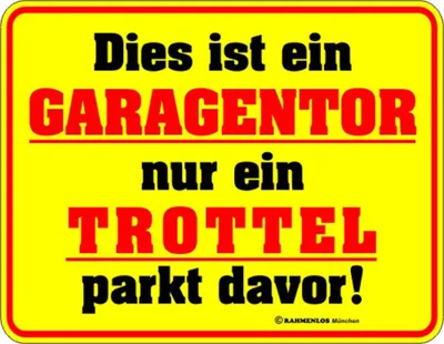 Produktbild von Dies ist ein Gargentor - Fun-Schilder - Blechschild