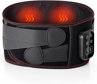 Image de Appareil de massage pour le cou, ceinture chauffante : Coussin lombaire électrique, sans fil