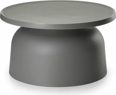 Immagine prodotto di HowHomely | Tavolino - OTTO2 - Grigio - Design minimalista - Resistente alle intemperie e funzionale - Tavolo da soggiorno
