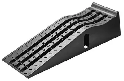 Productafbeelding van Autohellingen 2-Pack - 1474 Kg Draagvermogen Per Stuk - 155 Mm Hefhoogte - Zwart - Oprijplaten Voor Garageonderhoud