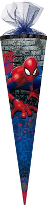 Produktbild von Schultüte 85 cm 6-eckig "Spider-Man 2018" für Jungen mit Tüllverschluss/Textilborte