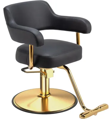 Imagen del producto de Silla de peluquería - Silla de peluquería ajustable - Silla de barbero - Silla de peluquería giratoria - Silla de peluquería con reposapiés