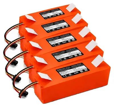 Immagine prodotto di Batterie per aspirapolvere robot, capacità 9800mAh, tensione 14,4V, confezione da 4 batterie da 14,4V e 9800mAh