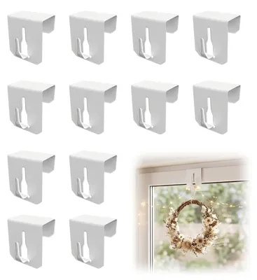 Fensterhaken (12 Stück) Klemmbereich 21 mm, weiß, aus Edelstahl