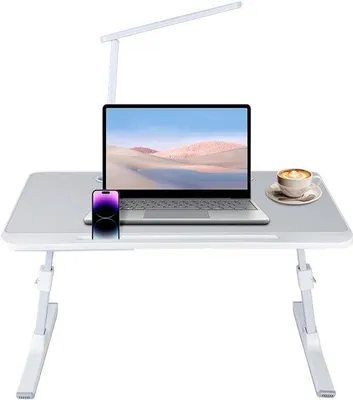 Productafbeelding van Verstelbare Bedtafel voor Laptop en Bureauwerk, Opvouwbaar en Hoogte Aanpasbaar
