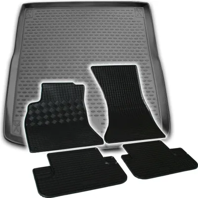 Produktbild von Gummi Kofferraumwanne + Fußmatten Set für Audi A4 B8 8K Avant + Allroad