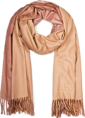 Produktbild von styleBREAKER Damen Schal mit 2-farbigem Farbverlauf und Fransen, warme Winter Stola mehrfarbig, Ombré Look 01017147