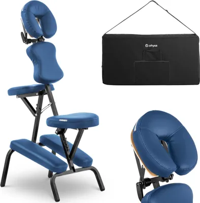 Produktbild von Montpellier Blue Tragbarer, klappbarer Tattoo-Massagesessel, bis 130 kg, Blau